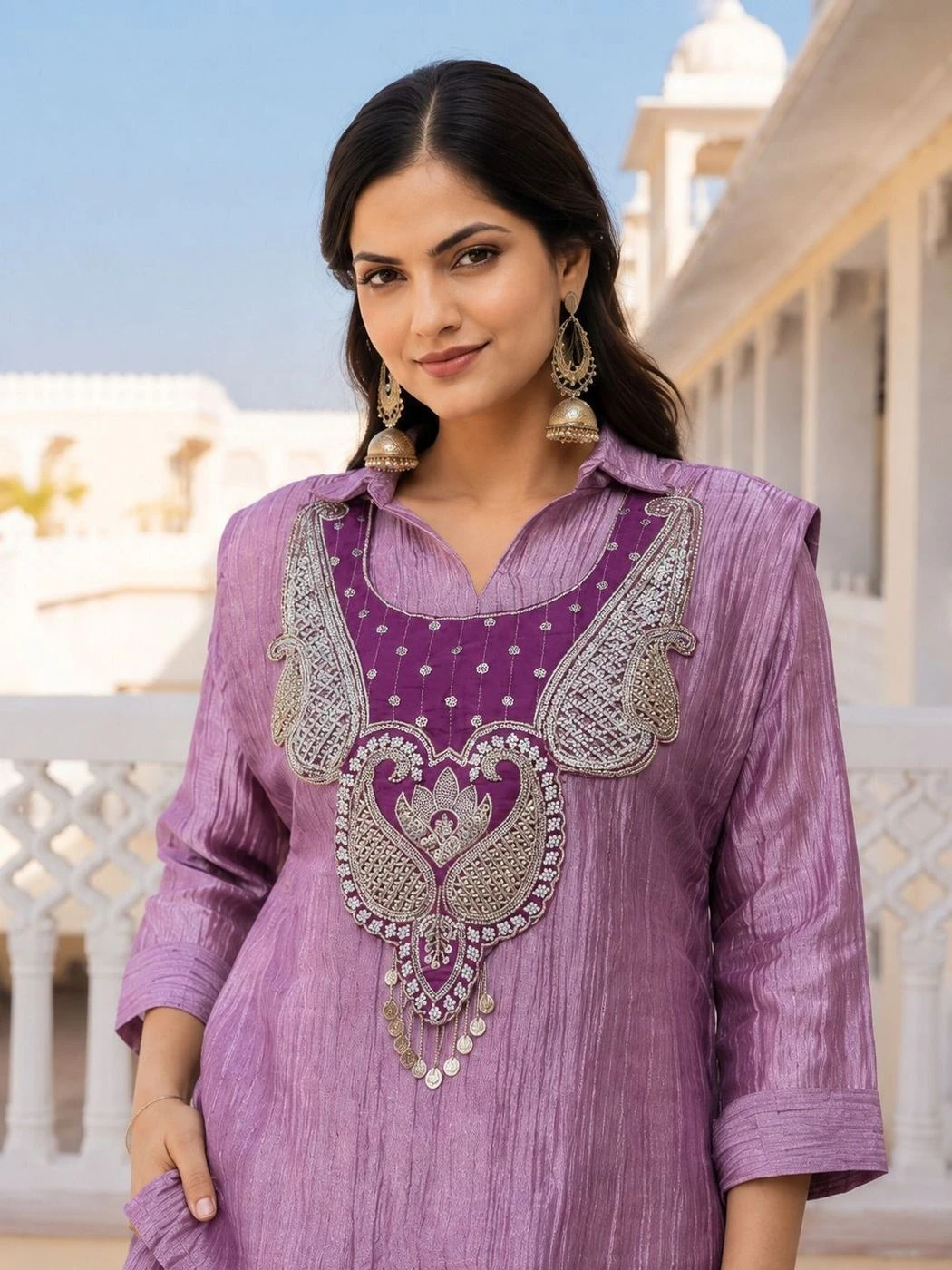 DIVA-180 Festive 3-Piece Co-ord Set with Embellished Shrug 2