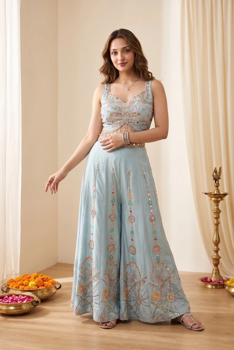 Handcrafted 3-Piece Silk Co-ord Set 2