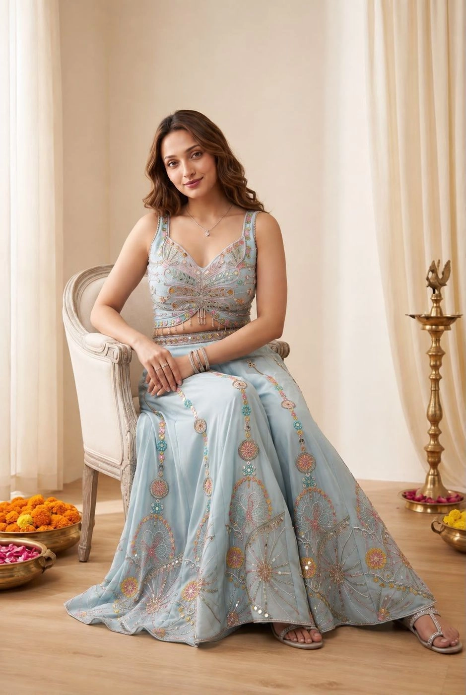 Handcrafted 3-Piece Silk Co-ord Set 4