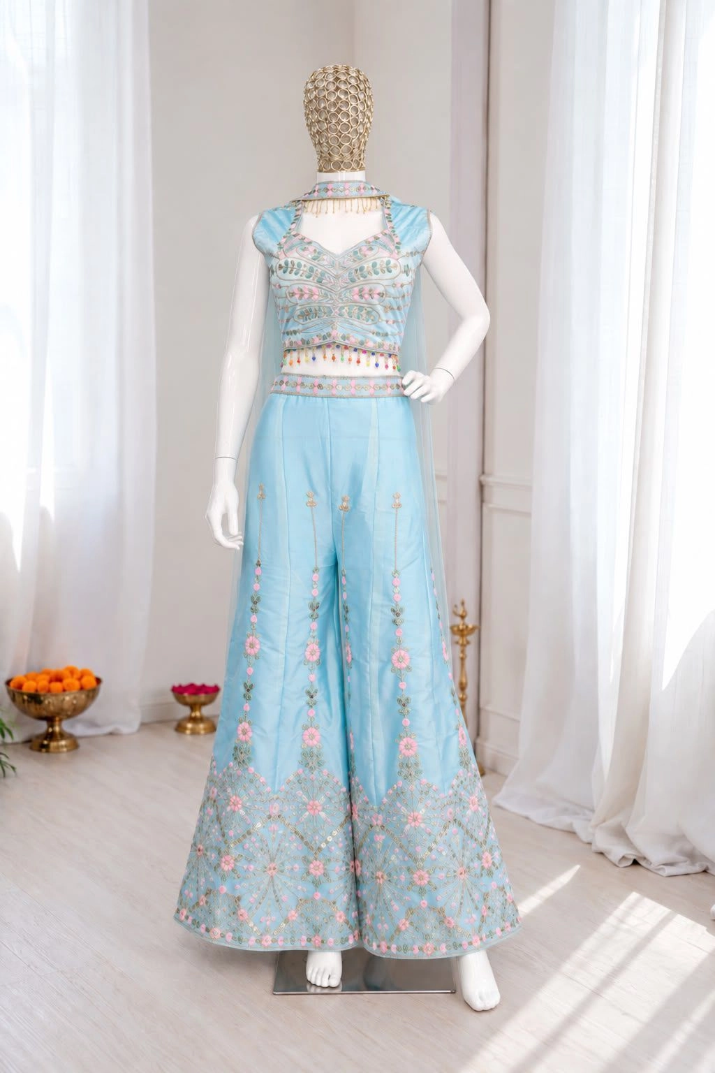 Handcrafted 3-Piece Silk Co-ord Set 5