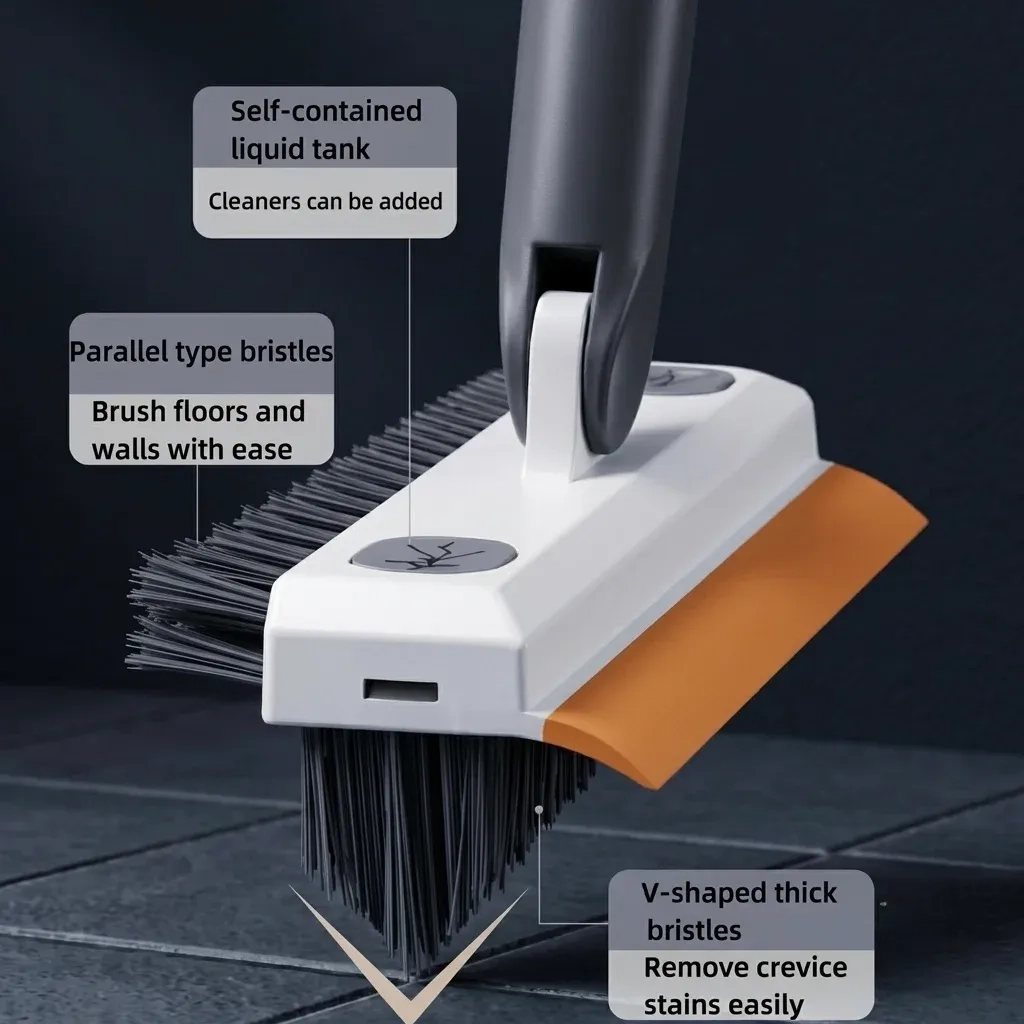 Floor & Bathroom Cleaning Brush | Stainless Steel | Adjustable height 2