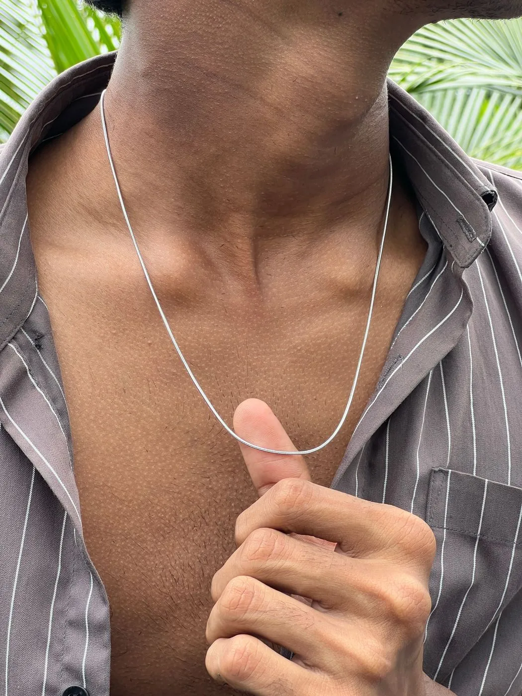 Round snake chain silver 2