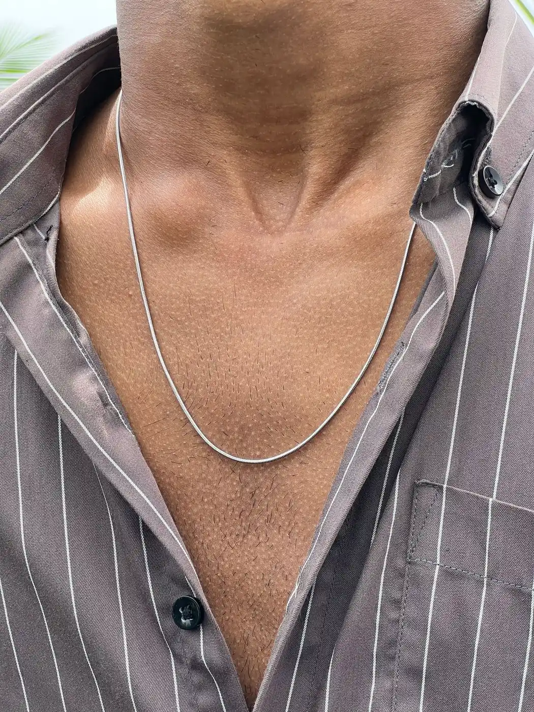 Round snake chain silver 3