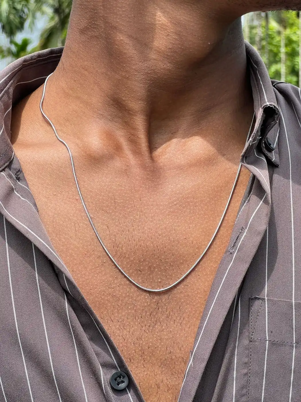 Round snake chain silver 4