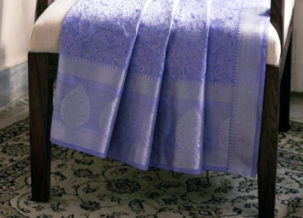 Pastel Lavender Soft Silk Brocade Saree