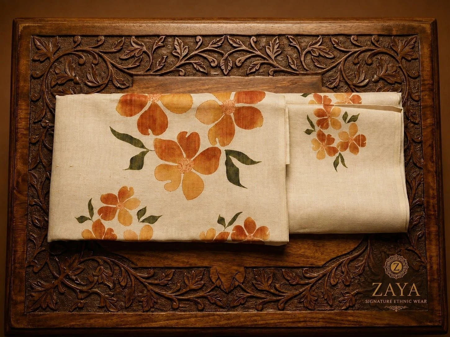 Linen-Tissue Blend Saree 3