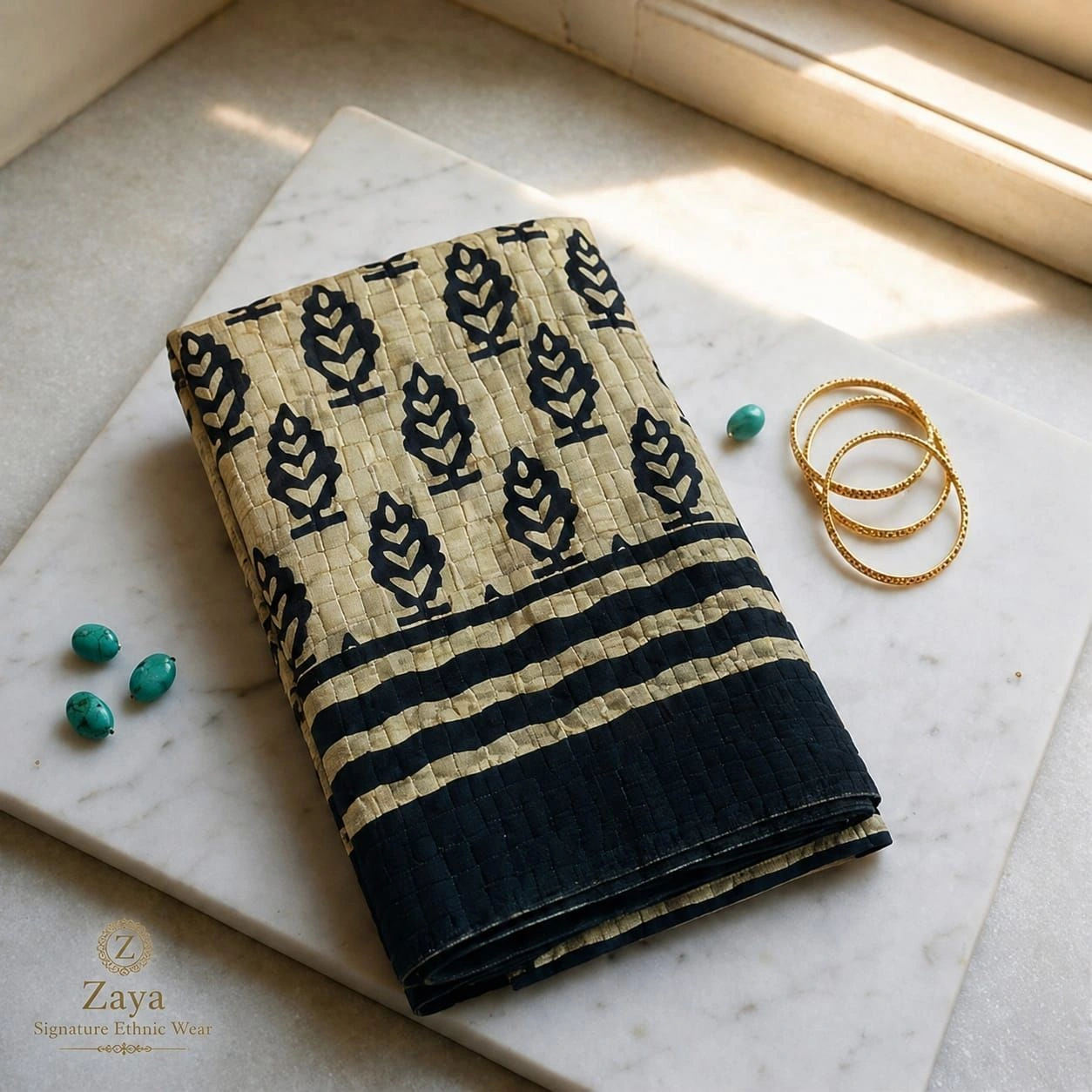 Terra leaf saree