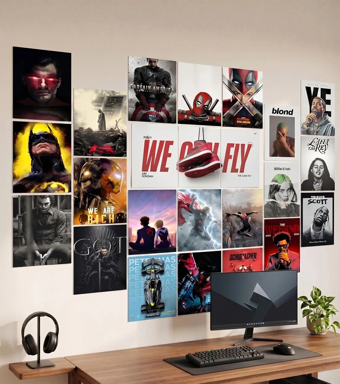 All In one Fan wall Setup | 24- Piece of A4 size