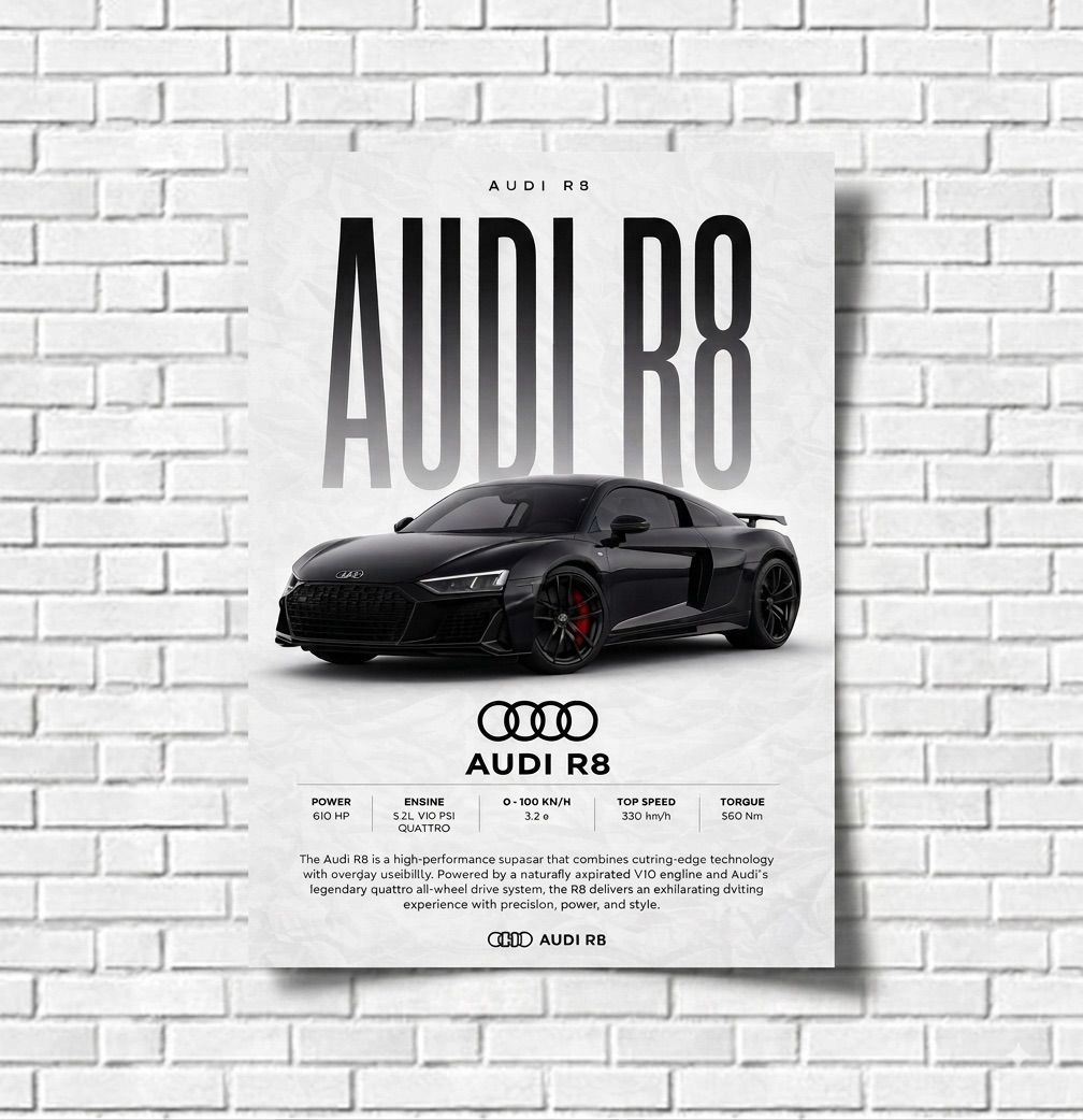 AUDI R8 | A3 Posters | Wall Setup 1