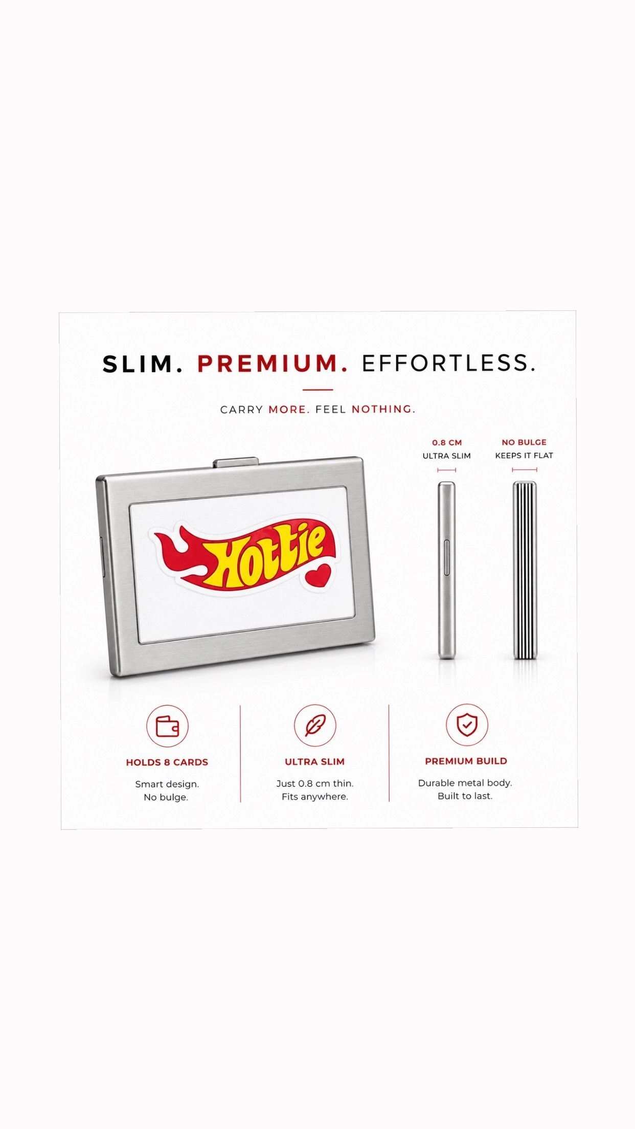 HOTTIE | CLASSIC METAL WALLET | SILVER 3