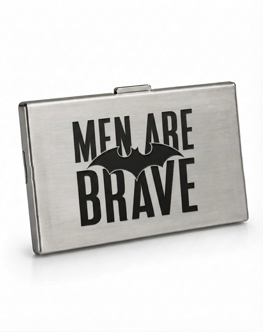 BATMAN “MEN ARE BRAVE” | CLASSIC METAL WALLET | SILVER 1