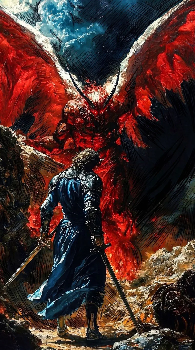 KNIGHT vs. DEMON | POSTER A3 | 2