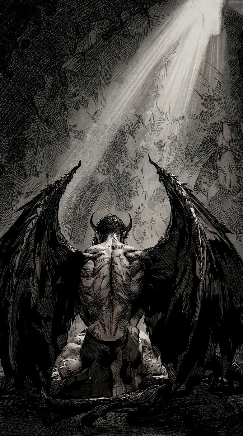 THE KNEELING DEMON | POSTER A4 | 2