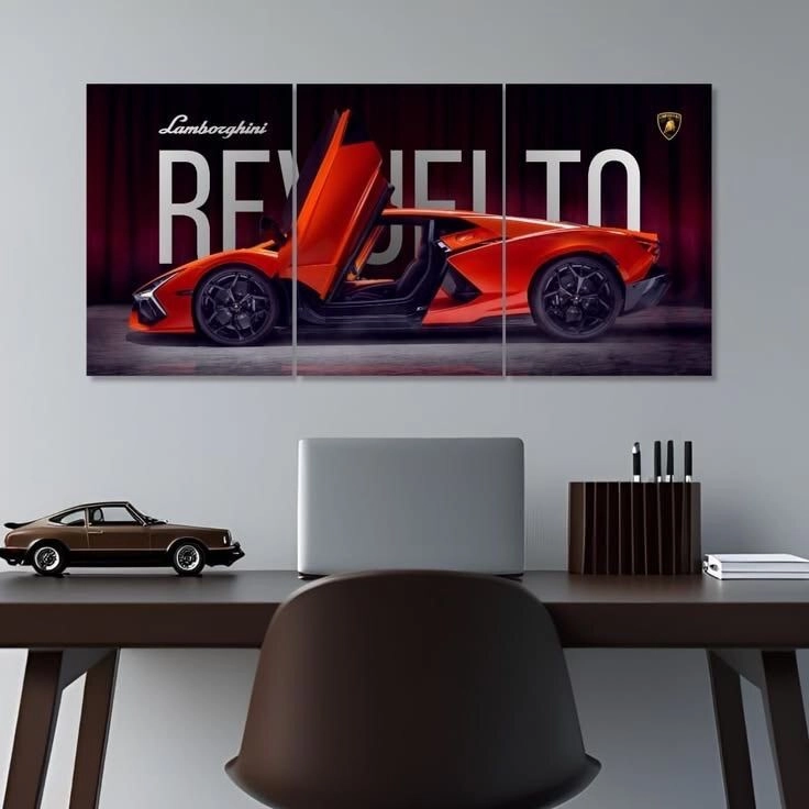 LAMBORGHINI REVUELTO | 3 Panel Poster | A3 SIZE 1