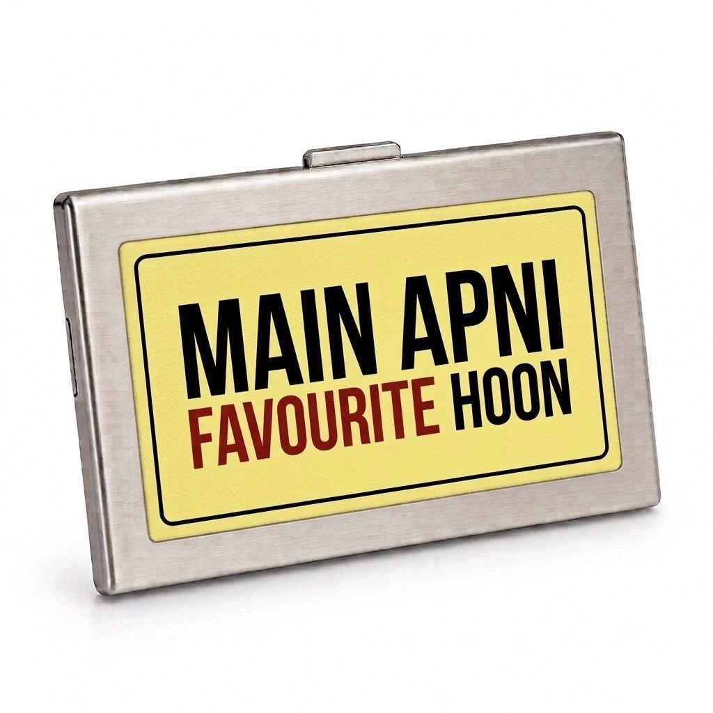 MAIN APNI FAVOURITE HOON | CLASSIC METAL WALLET | SILVER 1