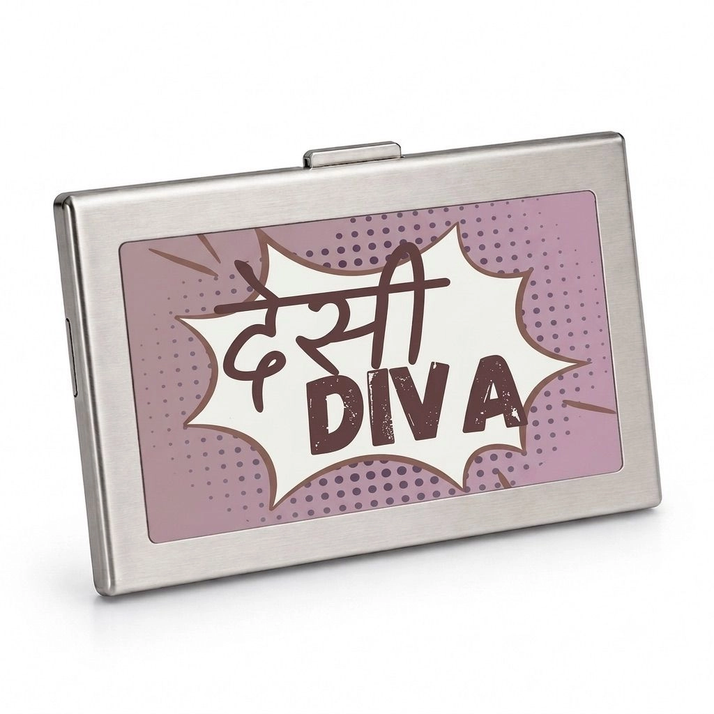 DESI DIVA | CLASSIC METAL WALLET | SILVER 1
