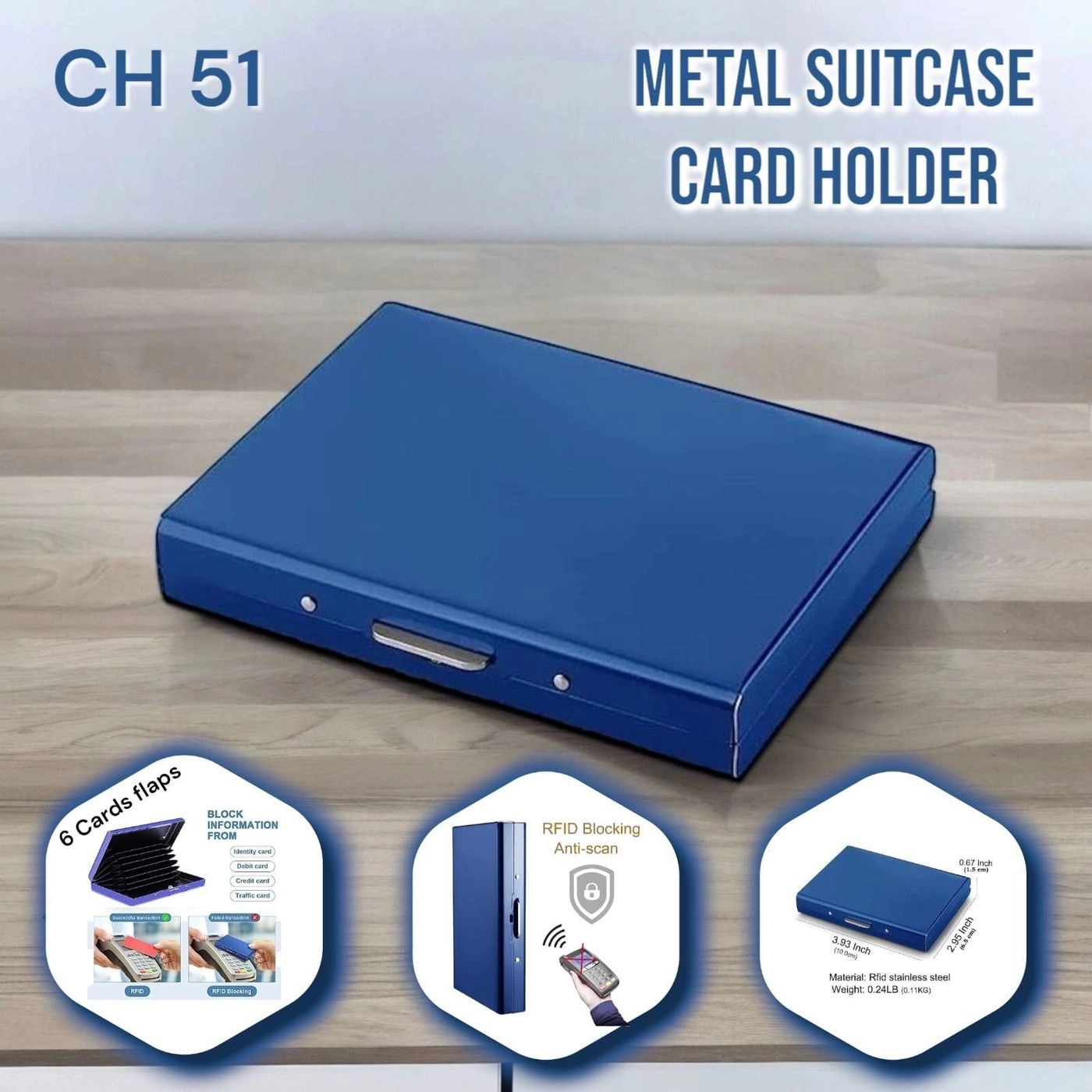 BLUE LIMITED EDITION | CLASSIC METALLIC WALLET 4