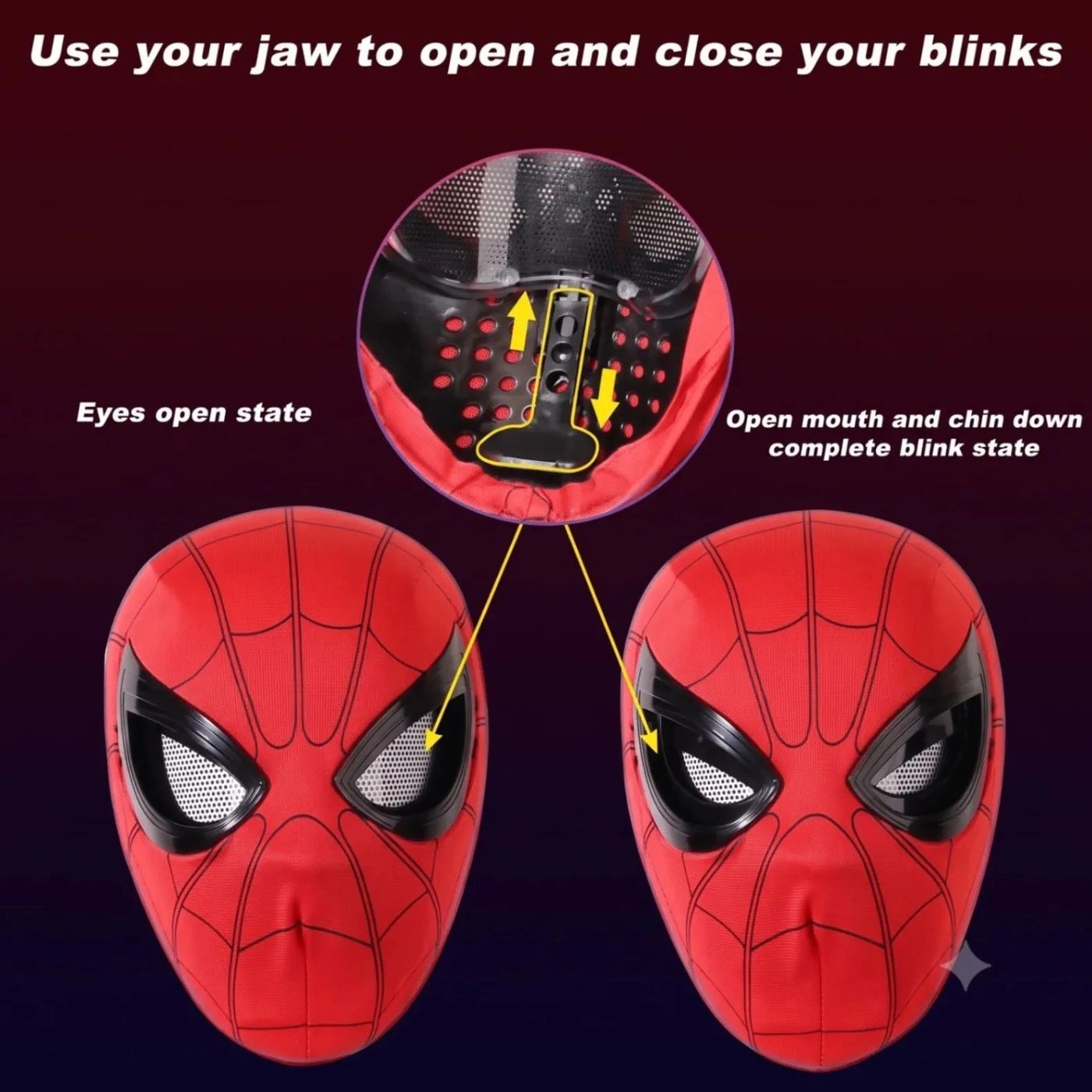 SPIDER-MAN MASK | Jaw Controlling Eyes | Blinking Mask | 4