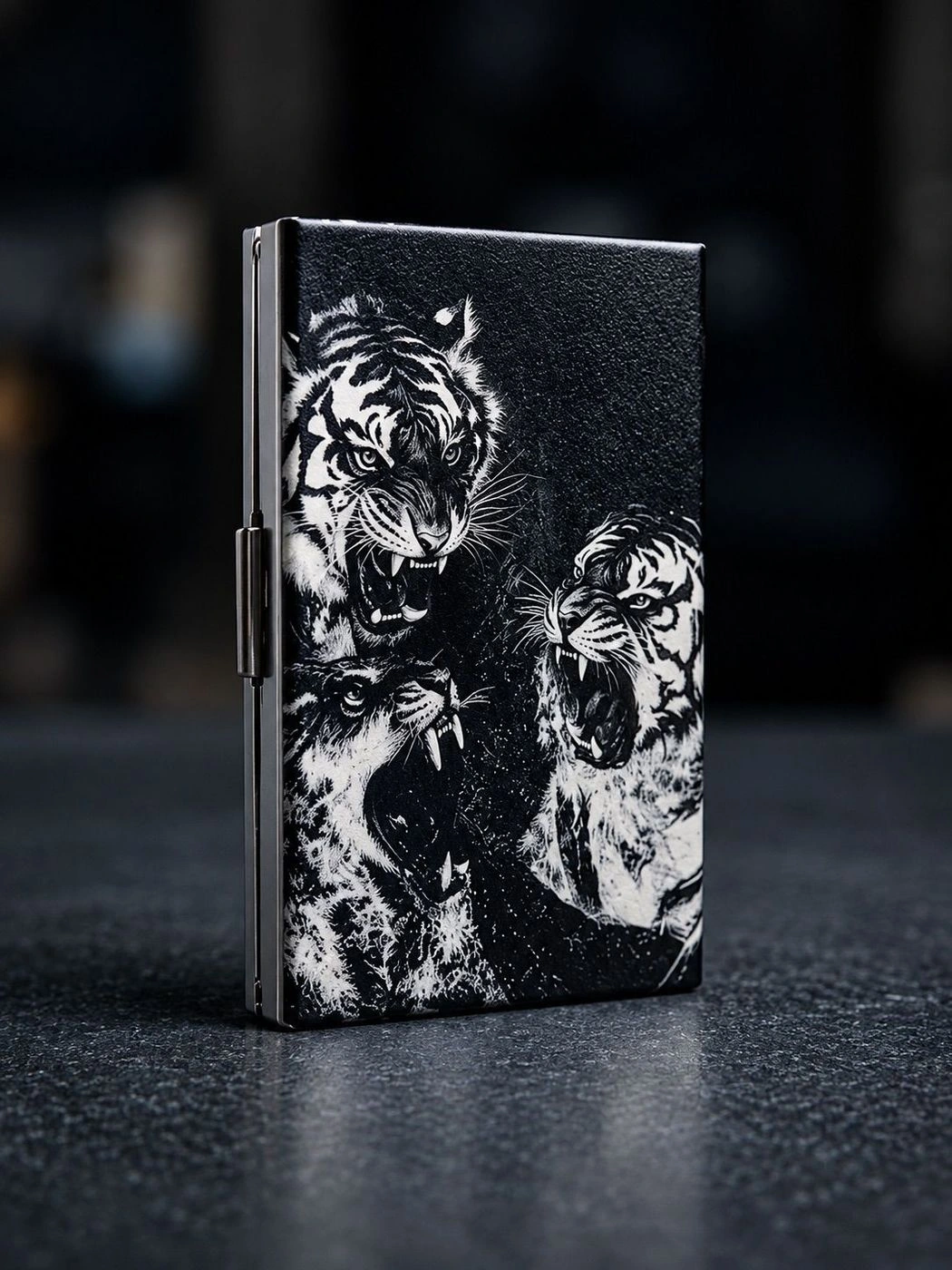 TIGER TRIO | CLASSIC METAL WALLET | BLACK 1
