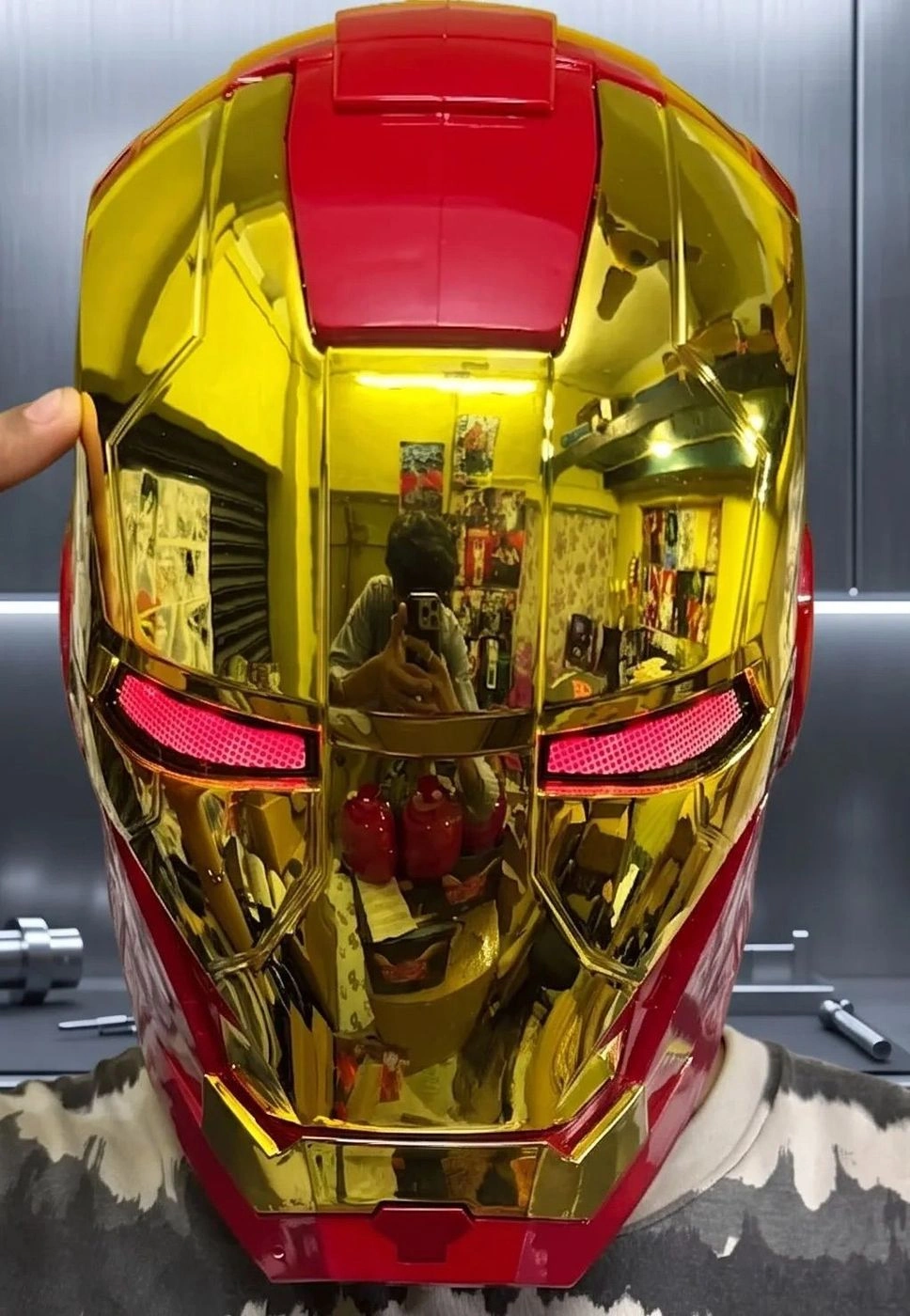 Iron Man Premium LED Helmet Mask | Voice Control & Touch Sensor, Auto Faceplate (Type-C Rechargeable) 2