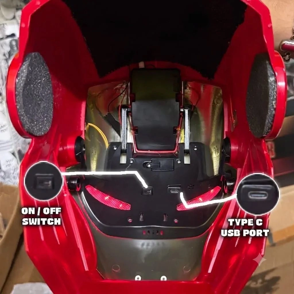 Iron Man Premium LED Helmet Mask | Voice Control & Touch Sensor, Auto Faceplate (Type-C Rechargeable) 4