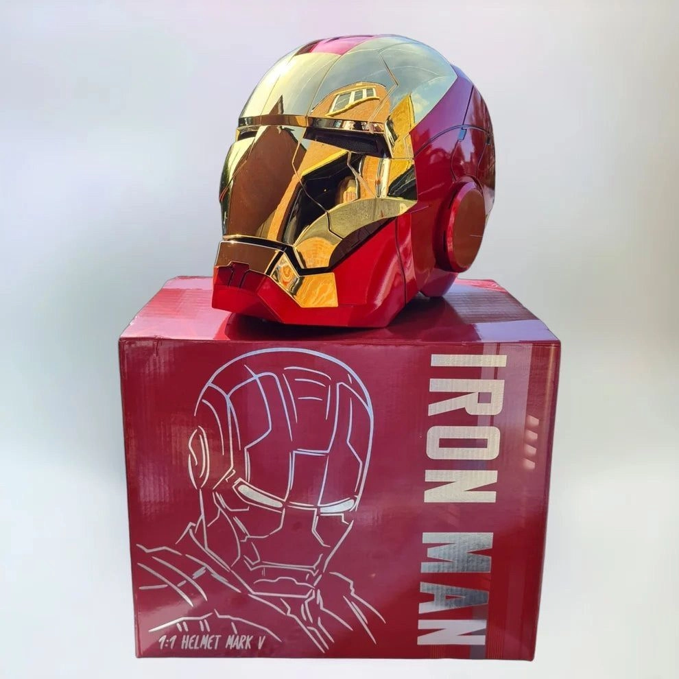 Iron Man Premium LED Helmet Mask | Voice Control & Touch Sensor, Auto Faceplate (Type-C Rechargeable) 1