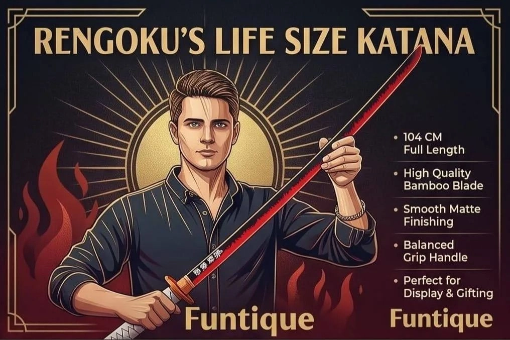 Rengoku Wooden Katana (104cm) 3