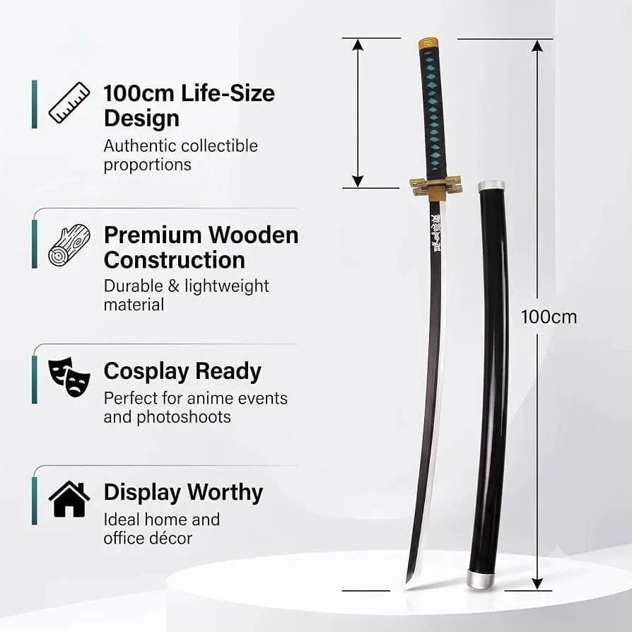 Muchiro Tokito Wooden Katana (104 cm) 2