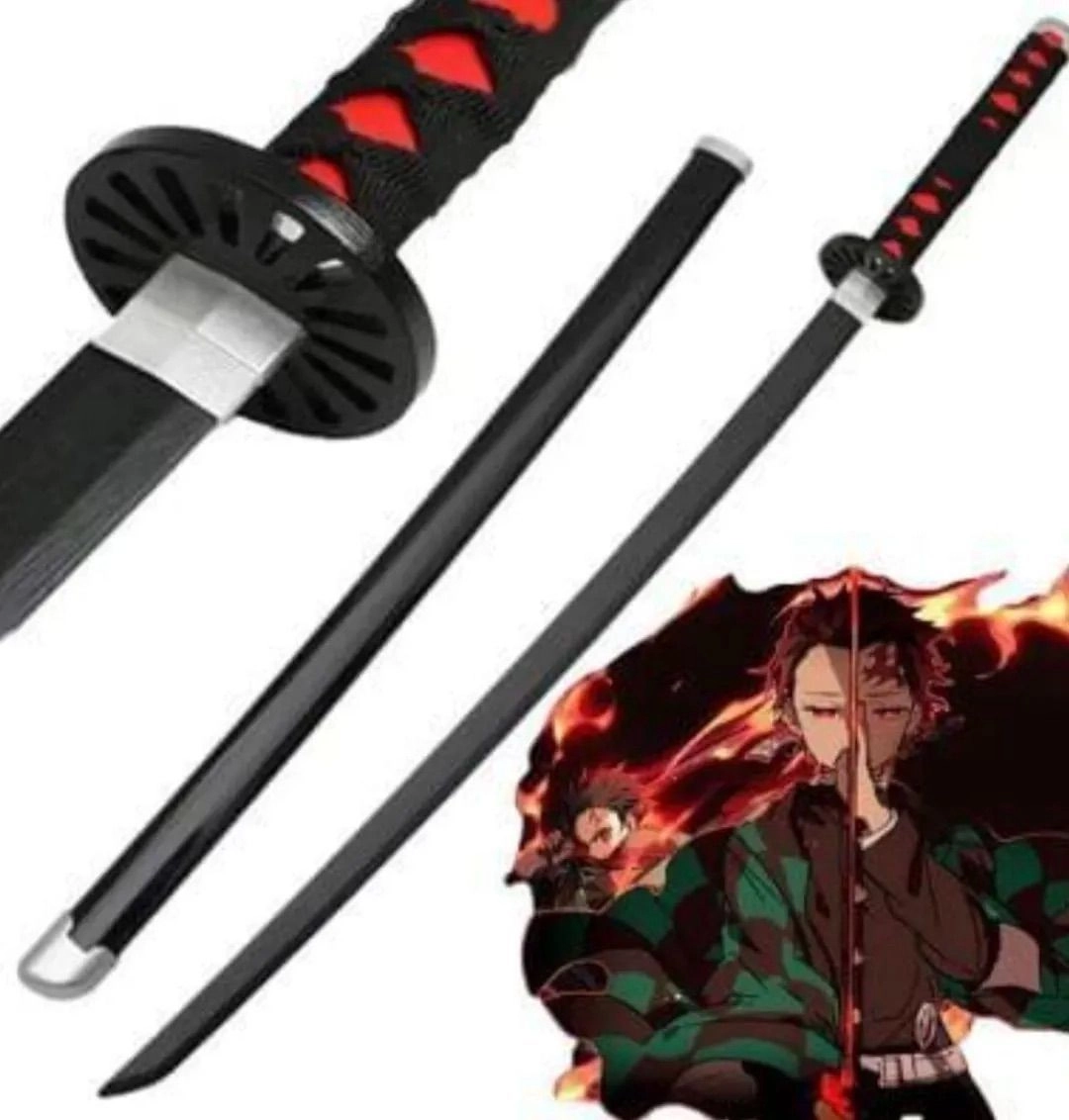 Tanjiro Black Wooden Katana (104cm) 1