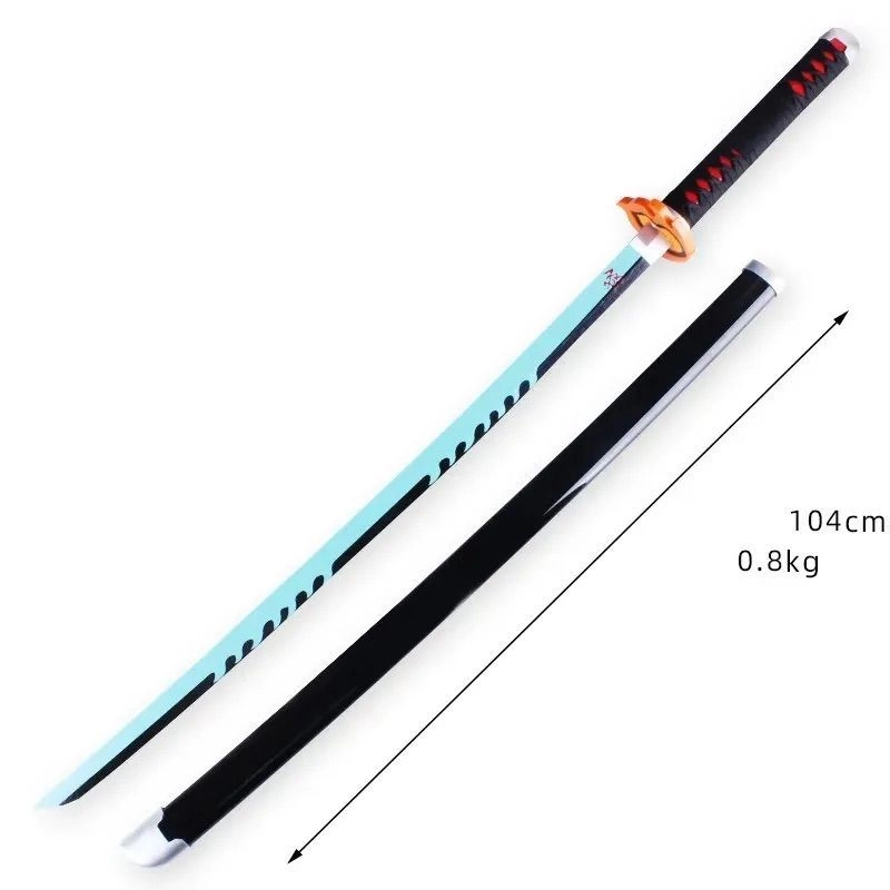 Tanjiro Kamado Blue Blade Wooden Katana (104cm) 1