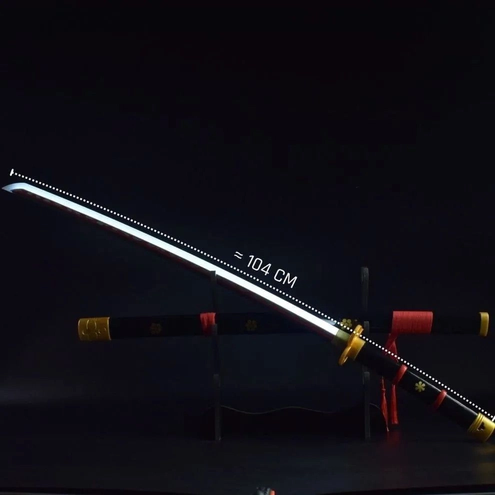 Enma Black Wooden Katana with LED (104cm) 2