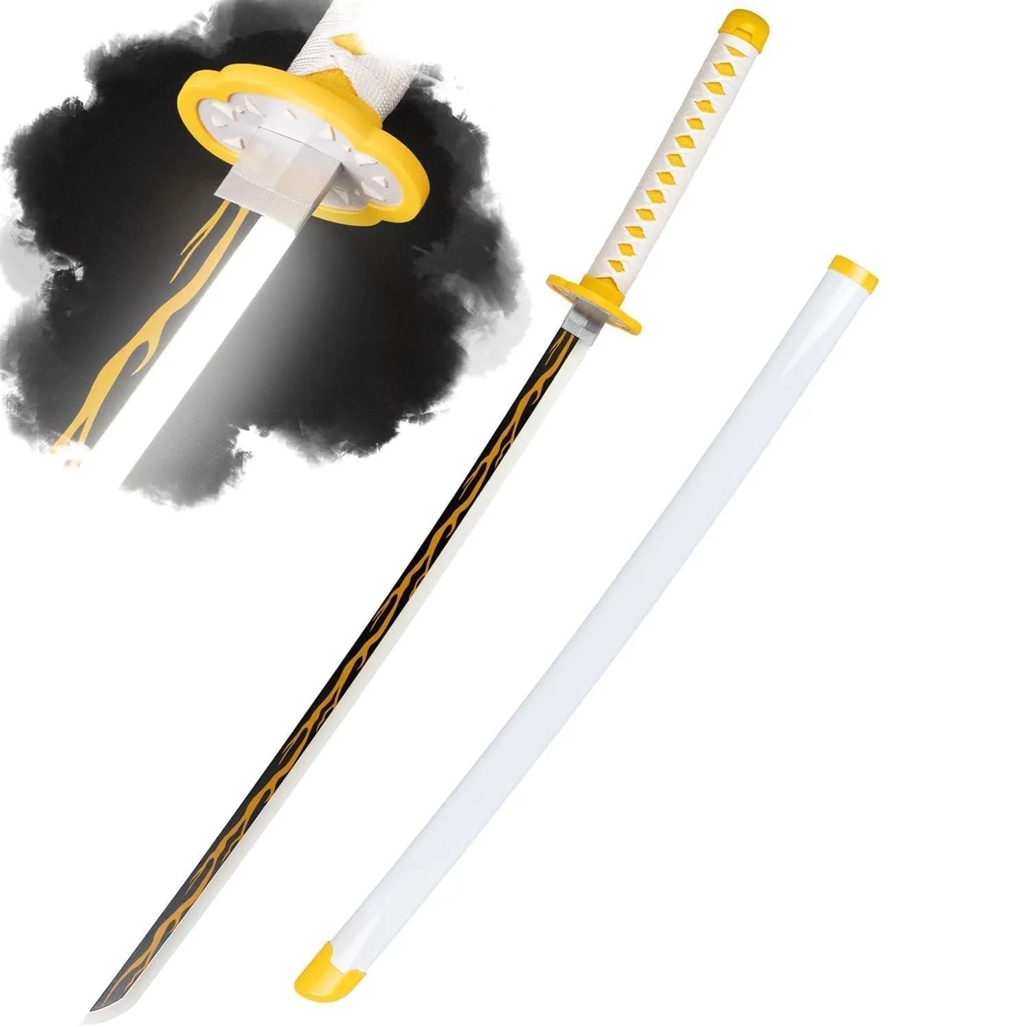 Zenitsu Agatsuma Wooden Katana with LED (104cm) 1