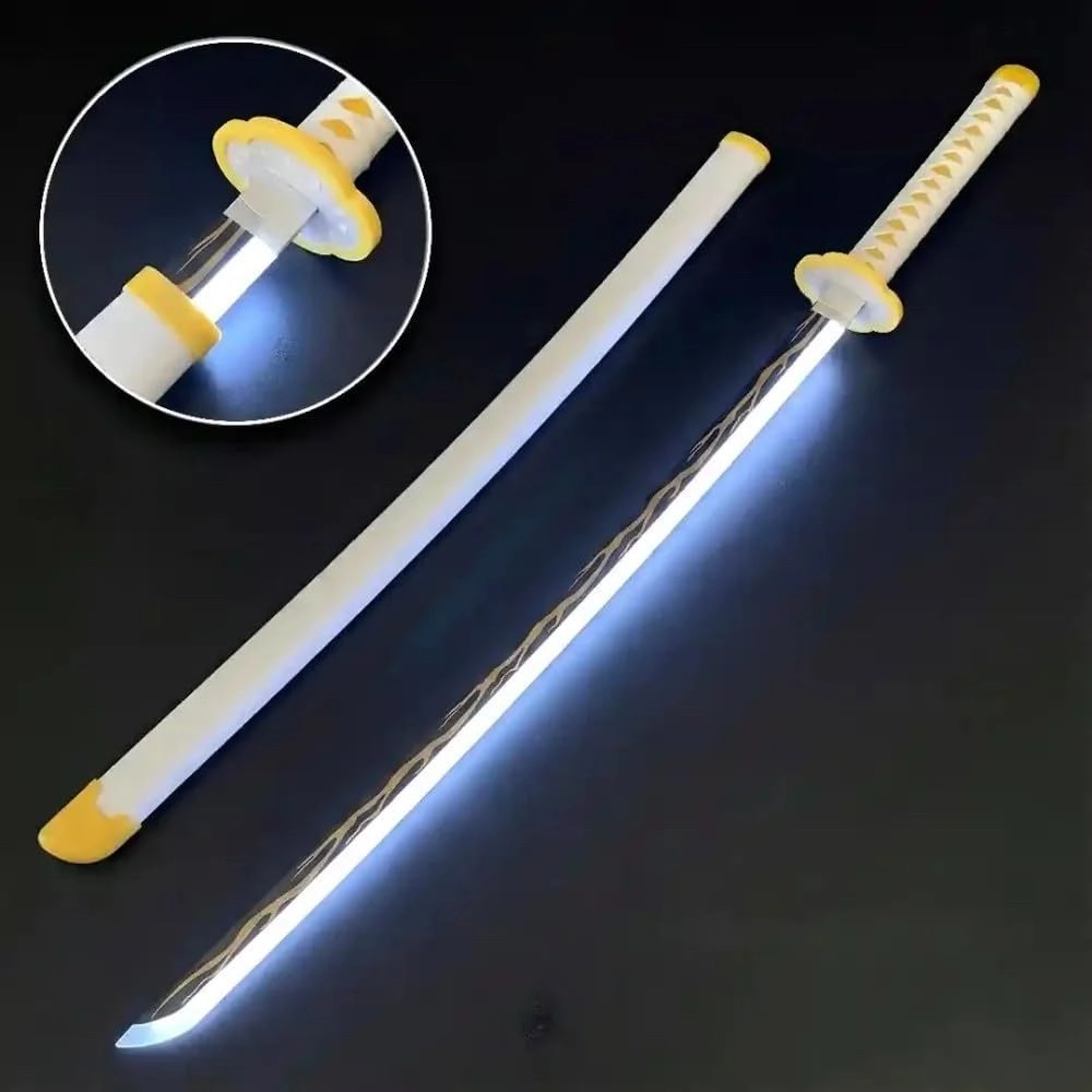 Zenitsu Agatsuma Wooden Katana with LED (104cm) 4