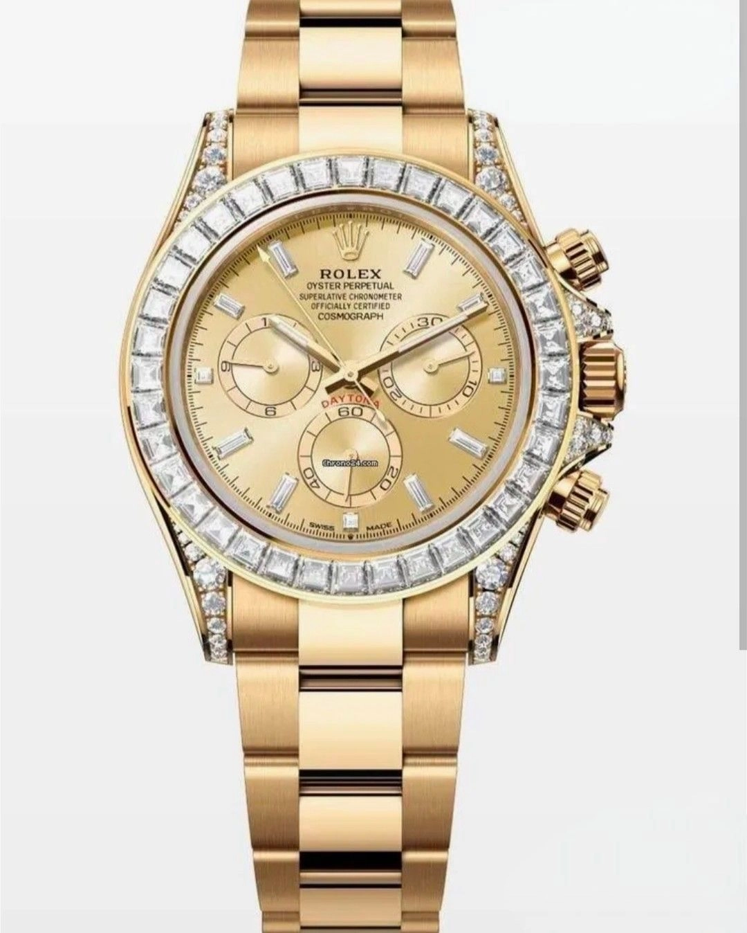 Rolex Inspired Gold Chronograph Watch 1