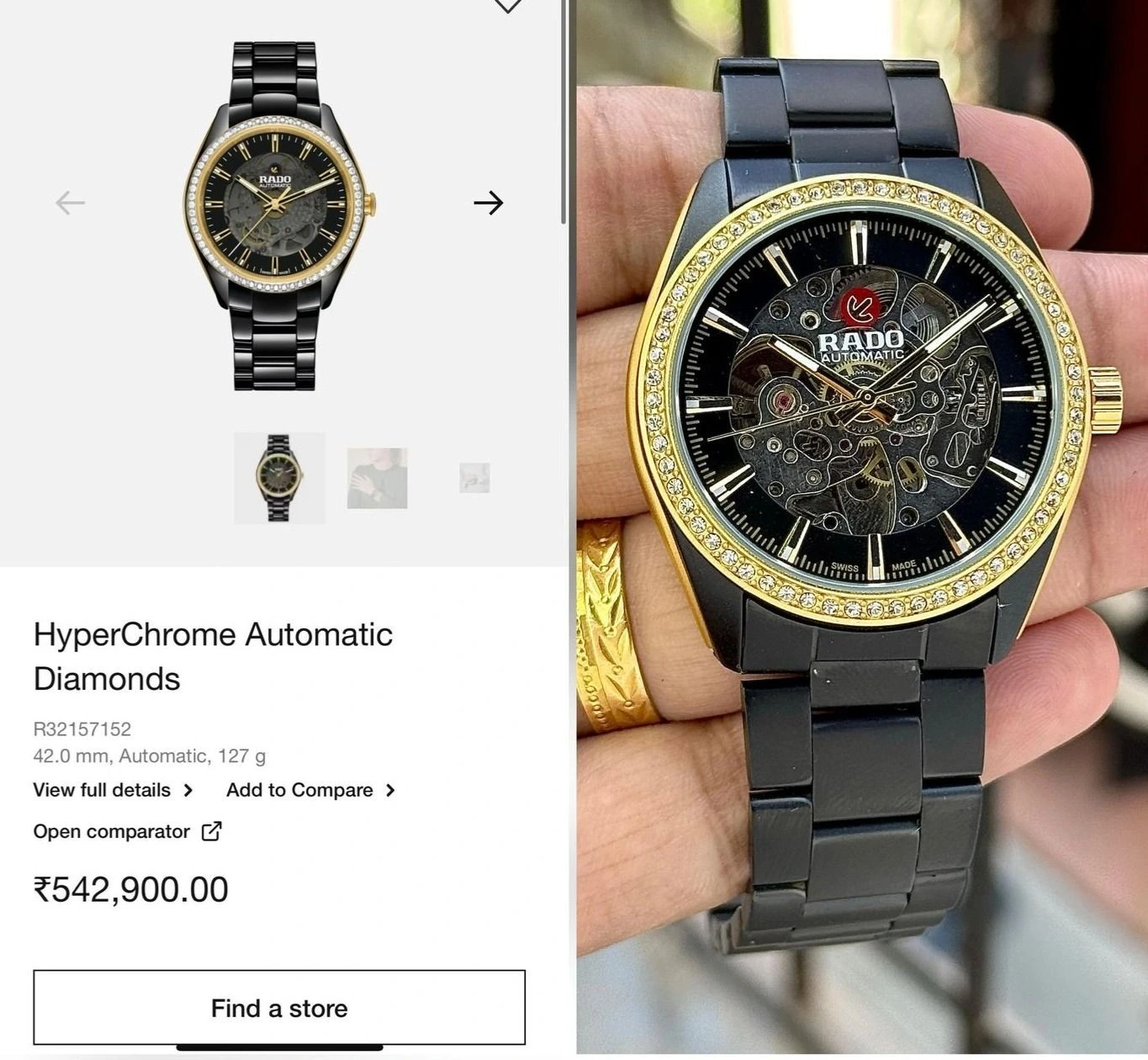Rado hyperchrome automatic diamonds