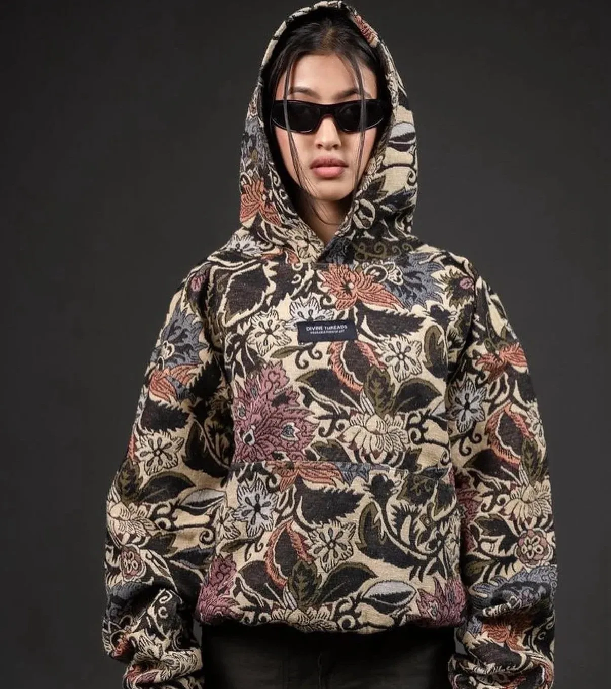 The floral jacquard hoodie 1.0 2