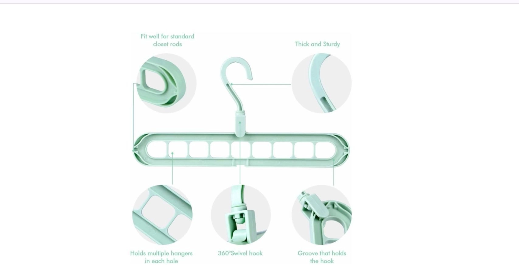 Multicolor Plastic Magic Cloth Hanger 4