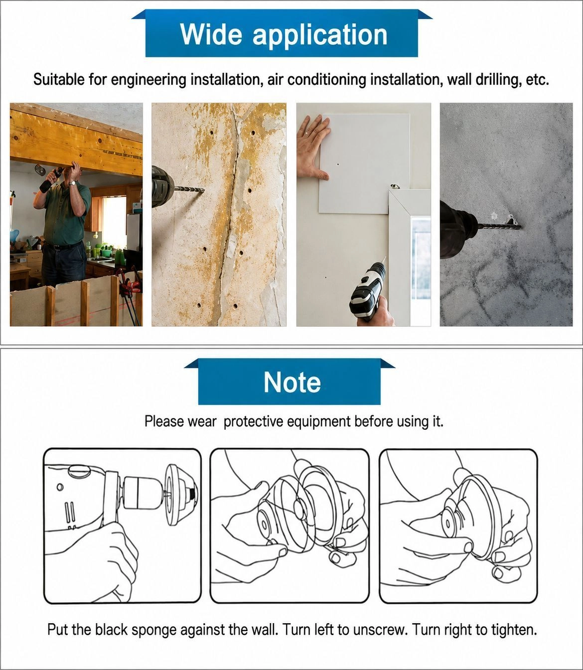 Drill Dust catcher Attachment, Electric Drill Dust Cover Ash Bowl Dustproof 8