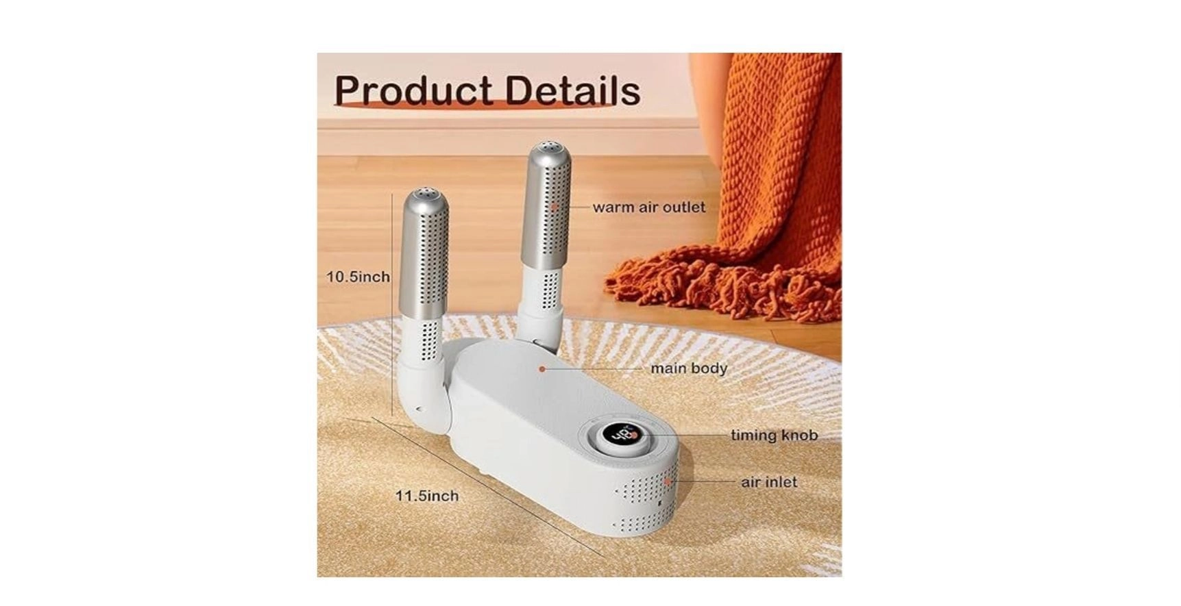 Electric Shoe Dryer with Blower Application 3