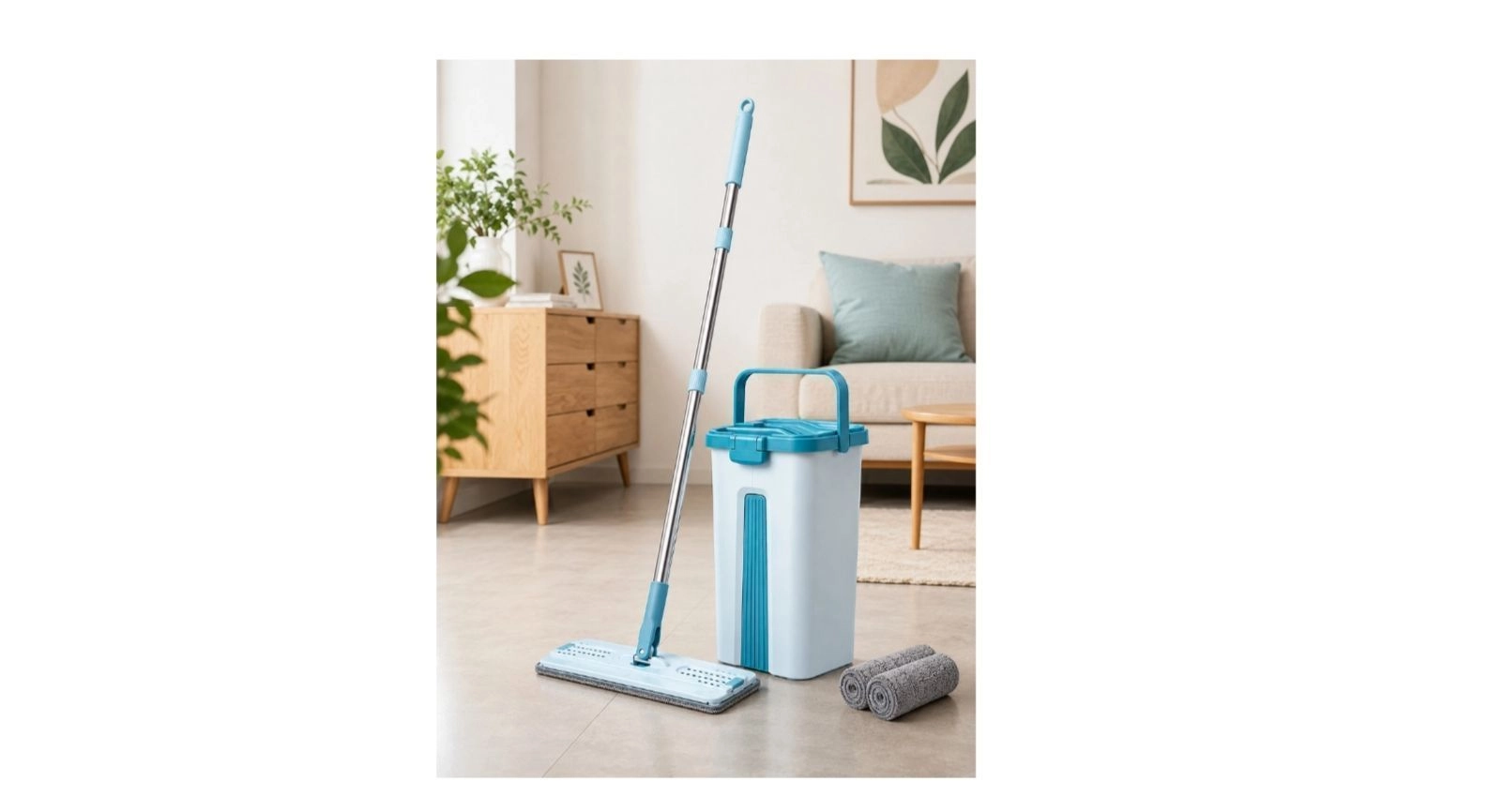PLASTIC SCRATCH MOP BUCKET BIG Flat Mop 2