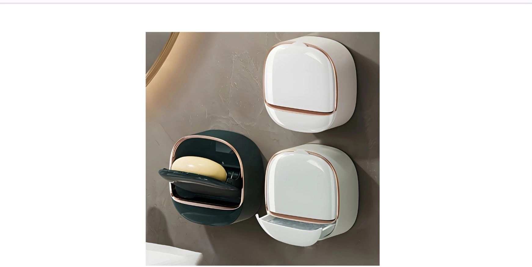 Wall Mounted Soap Dish Holder Box 2