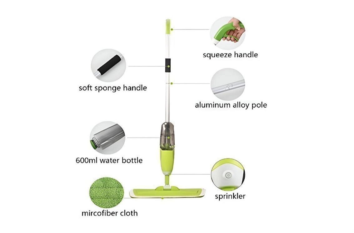 Spray Mop Set – Microfiber Floor Cleaner with Removable Washable Pad and Built-in Water Healthy Cleaning Integrated Mechanism for Stainless Steel Handle 360 (Pack of 1) 4