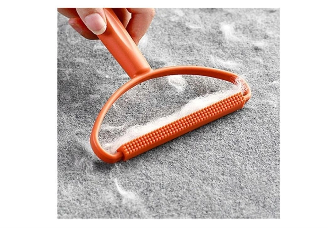 2-in-1 Portable Lint Remover with Sticky Roller & Fabric Brush | Reusable Pet Hair, Dust & Lint Remover for Clothes, Sweaters, Sofa, Carpet, Furniture & Upholstery (1 Pc) 2