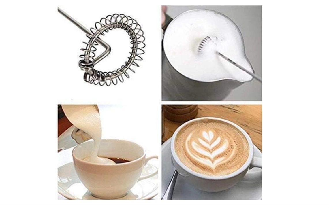 Milk Frother Electric Foam Maker Classic Hand Blender Mixer Froth Whisker Latte Maker For Milk, Coffee, Egg Beater, Cafe Latte, Espresso, Cappuccino(Multicolor). 6