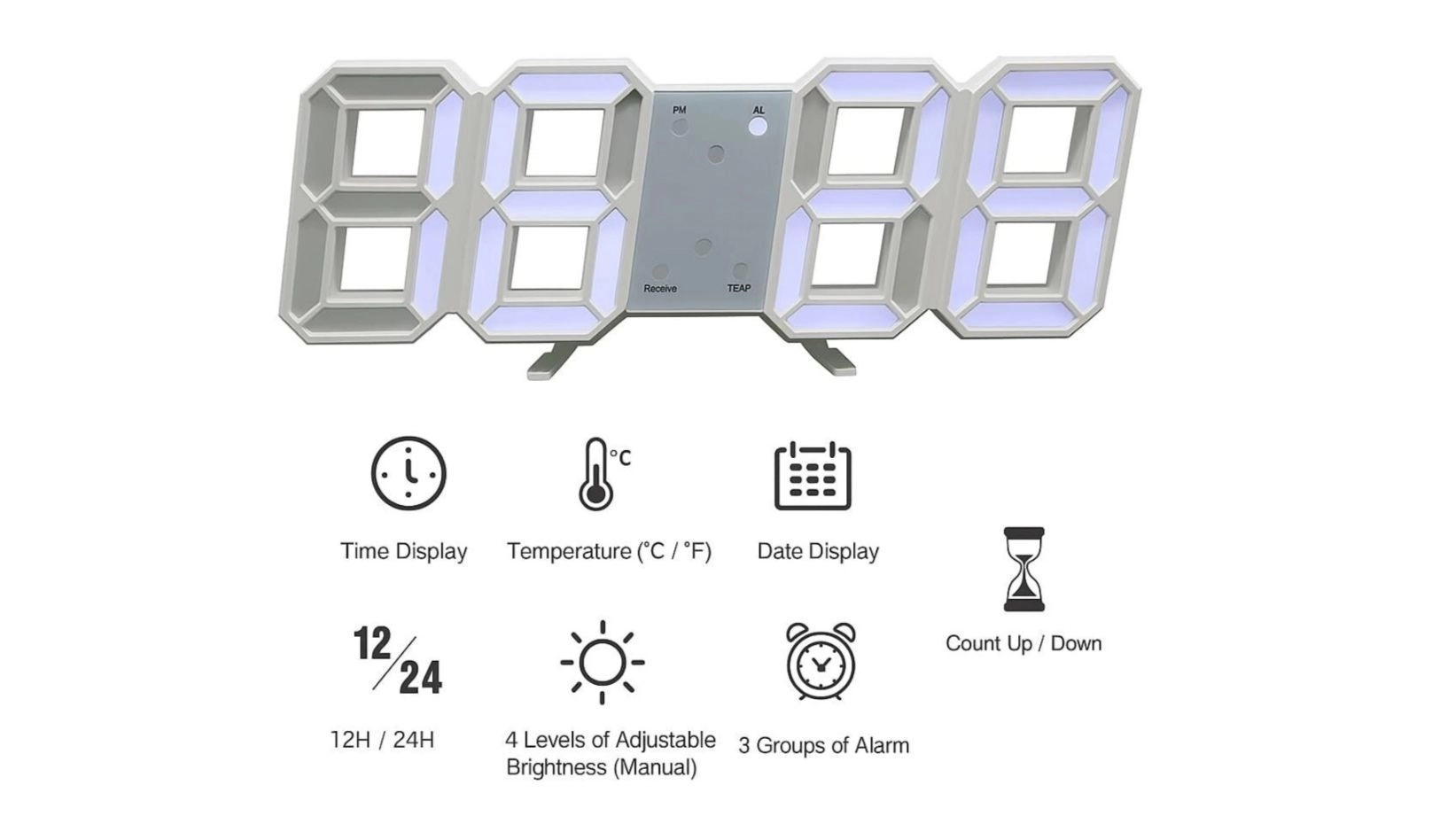 Acryil LED Table Clock 4
