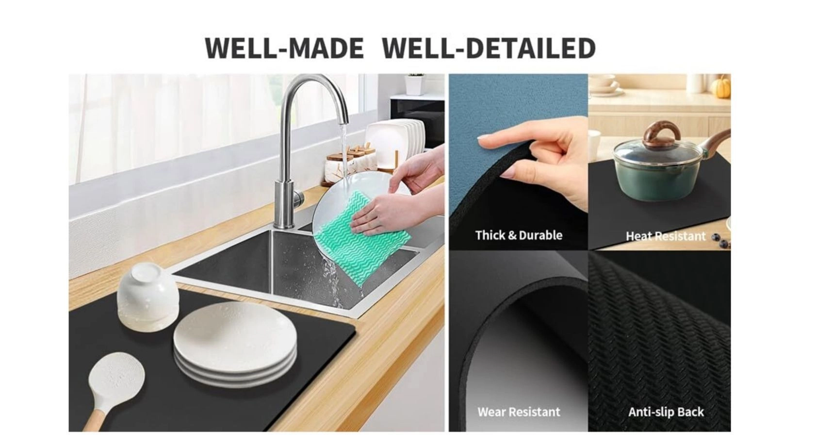 Dish Drying Mat for Kitchen 2
