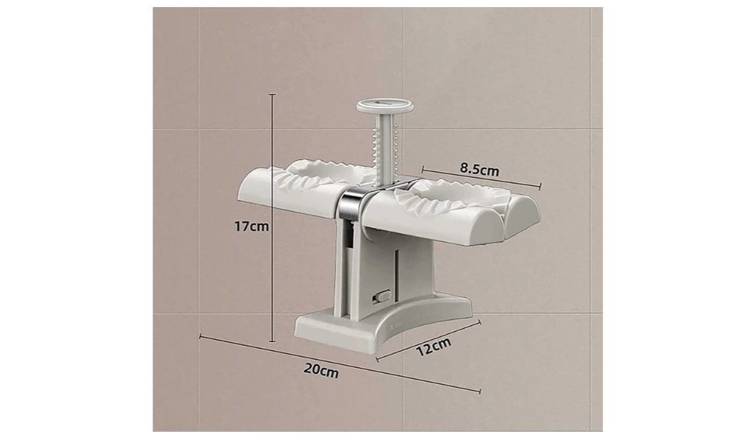 Household Double Head Automatic Dumpling Maker Mould - Stainless Steel Dumpling Maker, Wrap Two At A Time, Safety ABS material, Easy-tool for Dumpling, Kitchen Accessories (Silver) 5