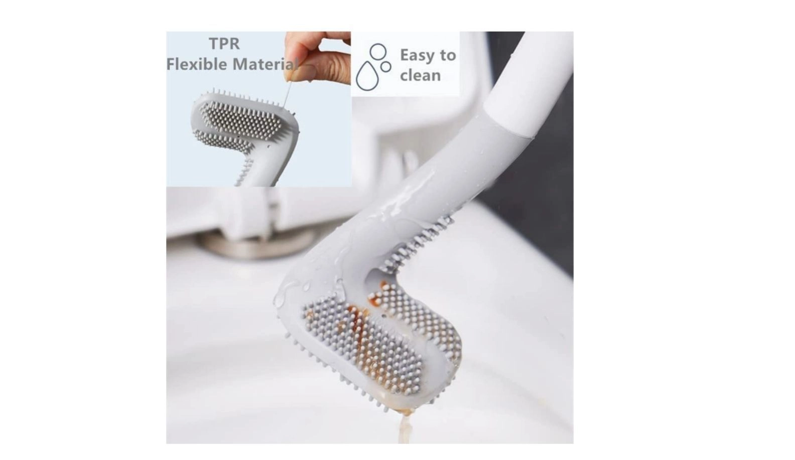 Air Son Toilet Cleaning Brush Golf Brush, Hockey Antibacteria Toilet Brush, Toilet Brush for Western and Indian Toilet, Bathroom Brush for Toilet Cleaning (1 Piece) 3