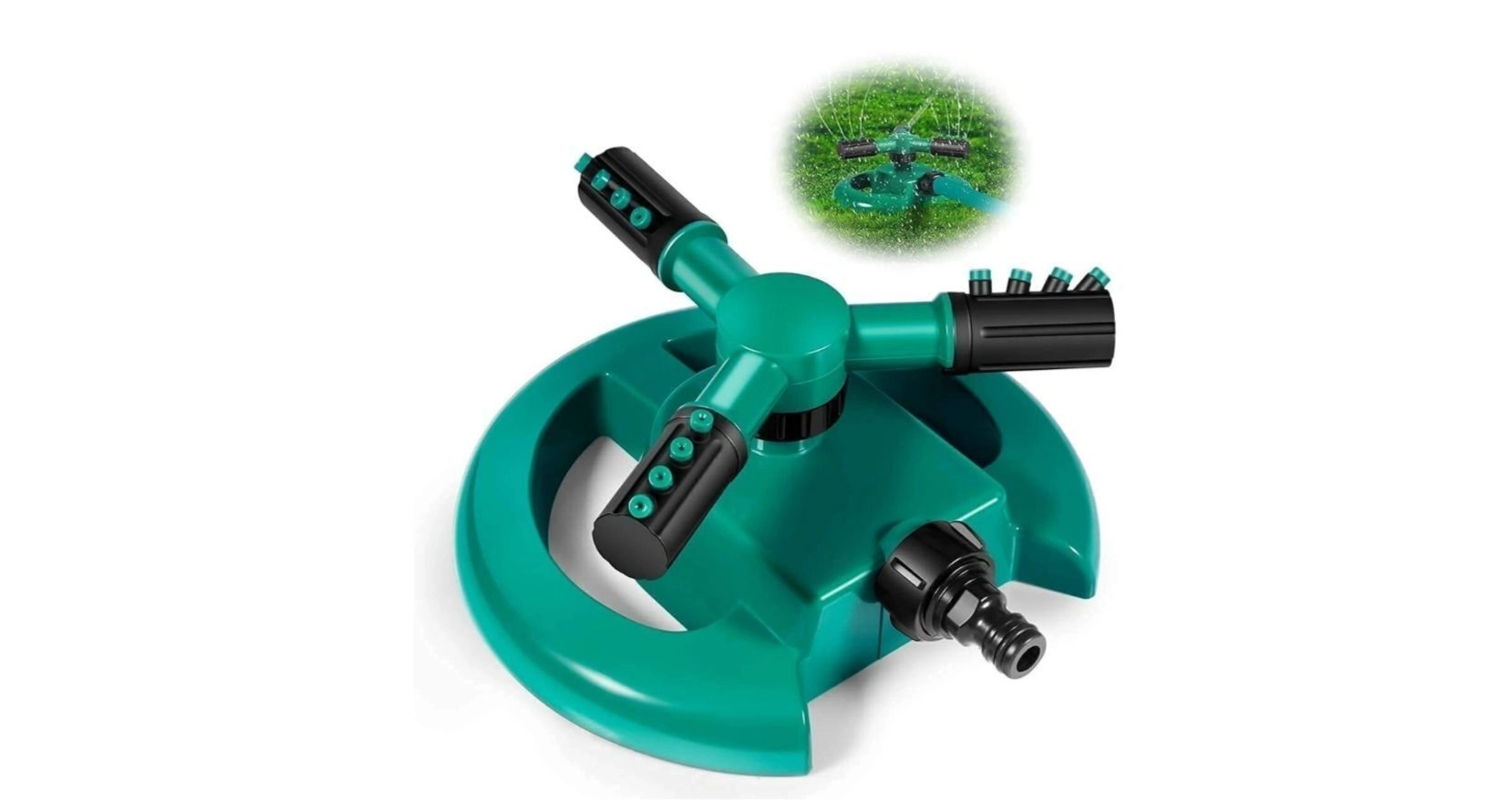 Water Sprinkler Garden Pipe - Automatic 360° Garden Sprinkler Large Area Coverage Multipurpose Yard Sprinklers for Plant Irrigation and Kids Playing, Irrigation System Watering Plants 1