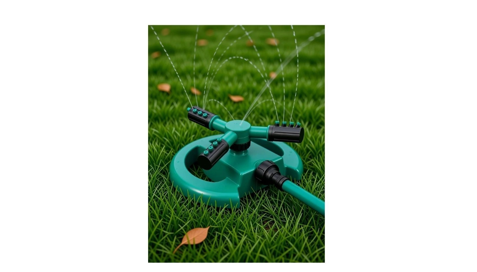 Water Sprinkler Garden Pipe - Automatic 360° Garden Sprinkler Large Area Coverage Multipurpose Yard Sprinklers for Plant Irrigation and Kids Playing, Irrigation System Watering Plants 2